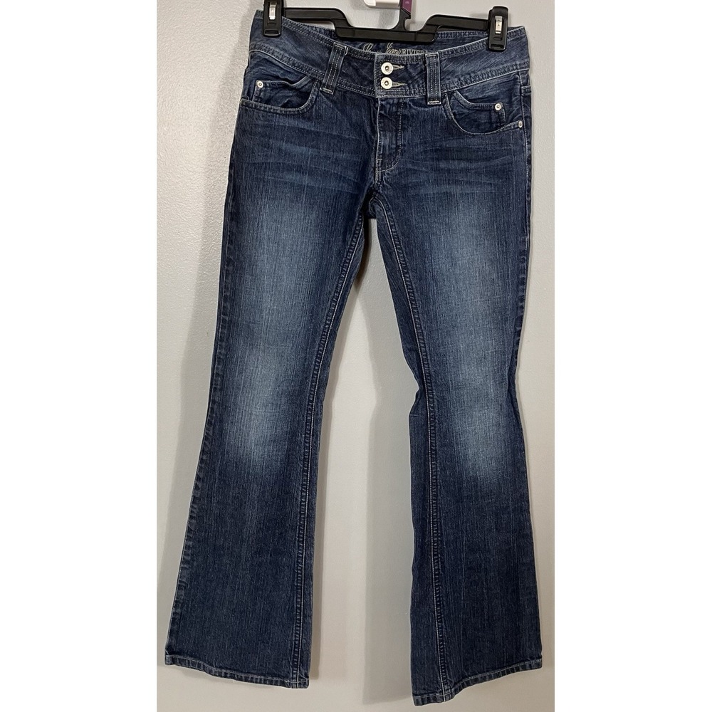 Vintage Guess Riviera‎ Flare Women's size 29 Dark Wash Blue Denim jeans Y2K